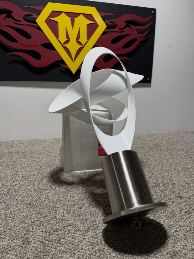 This sculpture came in for a fresh refinish in satin white. We chemically stripped the existing coating, sandblasted, masked the base to preserve the brushed stainless finish, and powder coated the sculpture for a clean, updated look. 
#metalart #metalfinishing #powdercoating #satinwhite #melrosemetalfinishing